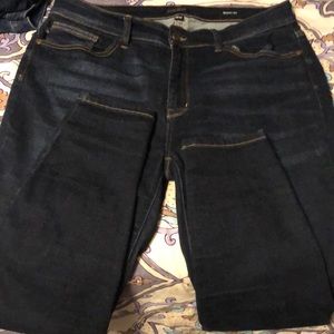 A pair of dark Judy blue jeans in mint condition